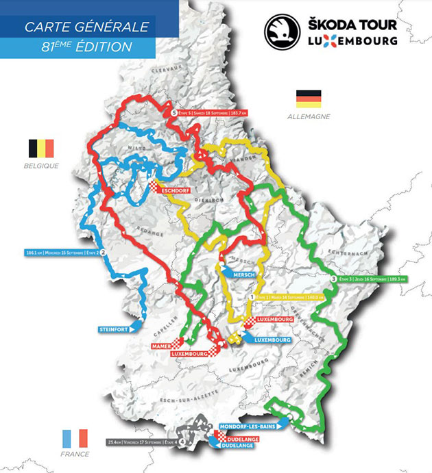 Tour of Luxembourg map